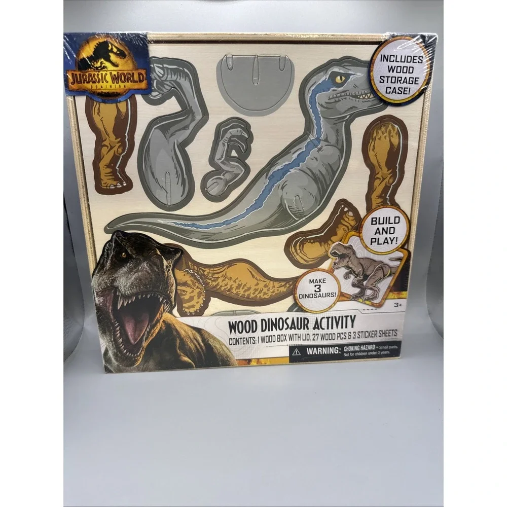 NIP Jurassic World Wood Dinosaur Activity- Make 3 Dinosaurs